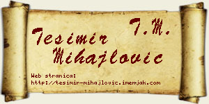 Tešimir Mihajlović vizit kartica